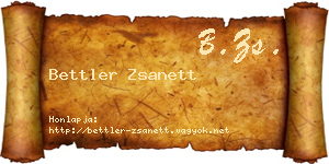 Bettler Zsanett névjegykártya